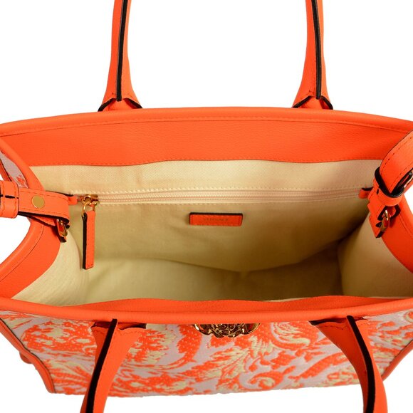 Versace Barocco Rafia & Leather Gold Medusa Medium Tote Handbag Shoulder Bag - Picture 6 of 9